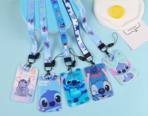 Anime Card Holder Girl Boy Lanyard Keychain Card Holder Abs ID Holder ID Card Holder Badge Box Key Ring Charm Kids Gift