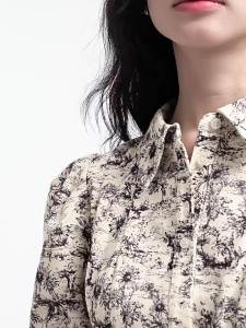 Vero Moda | Vintage Full Print Puff Sleeve Waist-Cinching Autumn Dress