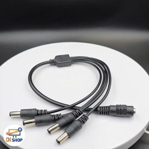 CCTV 1 to 4 สายรวมสัญาณไฟ สําหรับตัวกล้องวงจรปิด 4 จุด ใช้ Adapter 1 ตัว (Black Not Specified)