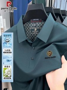 Áo Thun Nam Pierre Cardin Tay Ngắn Mùa Hè 2025 Áo Thun Cổ Polo Bằng Lụa Tơ Tằm Mỏng Cho Nam Trung Niên Và Người Cao Tuổi