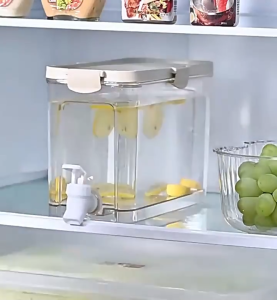 🔥 4L Built In Tap high-capacity Juice Water Container Dispenser Jug Jar Ice Cold Beverage With Anti Leak Faucet