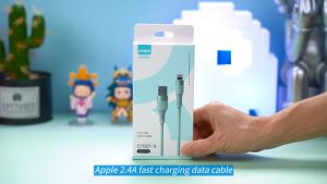 6สำหรับ iPhone USB-A to L-Cable 2.4A สายชาร์จเร็ว หุ้มไนลอนถัก 1 เมตร Data Cable ของแท้ 100% สายชาร์จเร็ว ยาว 1 เมตร สำหรับแท้ KIVEE