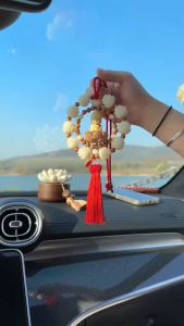 [Tặng Hộp] Khánh treo ô tô Mộc Tâm An bằng ngọc ngà cao cấp New 2024 - Khánh treo ô tô phong thủy Tài lộc may mắn