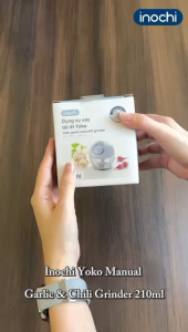 Inochi Yoko Manual Garlic & Chili Grinder 210ml – Hand Pull Chopper with Sharp Blade & Anti-Slip Base