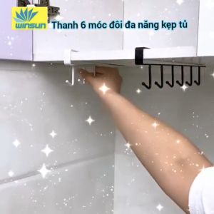 Thanh 6 móc đôi đa năng kẹp tủ