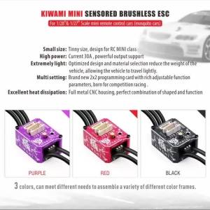 SURPASS HOBBY | Bộ Điều Khiển Tốc Độ Điện Tử Không Chổi Than ROCKET RC Kiwami Mini 30A ESC Có Cảm Biến Dành Cho Xe RC Mini 1/28 1/27 Tương Thích Với Pin LIPO 2S