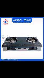 BẾP GAS ĐÔI MẶT KÍNH CAO CẤP WINDO - 678GL- Hàng Chính Hãng
