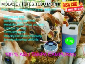 Molase tetes tebu murni 100 % kemasan 5 kg- 6 kg tanpa campuran