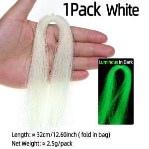 2g/Pack Luminous Twisted Holographic Flashabou Tinsel Crystal Flash Strands Streamer Jig Lures Sabiki Rig Making Material