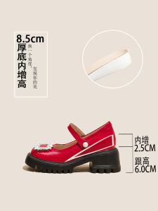 รองเท้าแตะส้นหนาสไตล์ฝรั่งเศส Mary Janes สำหรับผู้หญิง ทรงหัวมน สีพื้น ทรงหัวมน รองเท้าแตะส้นหนา สำหรับงานแต่งงาน รองเท้าแตะส้นหนา รองเท้าแตะส้นหนา