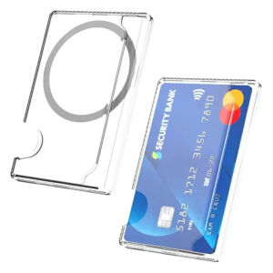 Ốp Điện Thoại Nam Châm Mạnh Mẽ Có Hộp Đựng Thẻ Tương Thích Với Magsafe Dành Cho iPhone - Vỏ Nhựa Trong Suốt Có Khe Đựng Thẻ