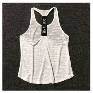 ผู้หญิงชุดโยคะเสื้อยืดแห้งเร็วกีฬา Bra เสื้อวิ่งฟิตเนสเสื้อกั๊กเส้นใยโพลีเอสเตอร์ Tank Top สําหรับฤดูร้อน