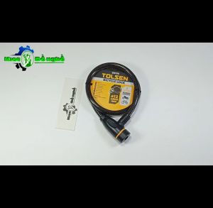 Khóa dây cáp chống trộm TOLSEN 55170 - Khóa xe đạp khóa xe máy bằng dây cáp