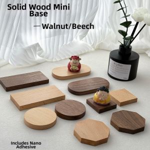 Black Walnut Wood Display Base Figure Toy Showcase Mini Base Two-Dimensional Blind Box Decorative Ornaments DIY