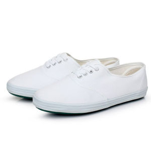 Qingdao Global Mens Low Top Canvas Shoes Laced Casual Slip-On Work Sneakers Breathable Soft Bottom Anti-Slip Rubber Sole