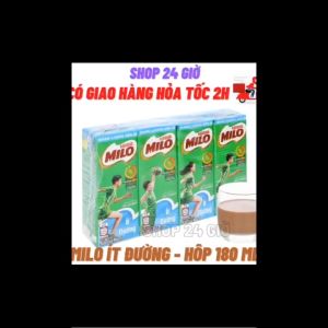 [ CHỈ GIAO CHO ĐƠN HỎA TỐC Ở HCM ] Milo Sữa Lúa Mạch Ít Đường Thùng 48 Hộp 180 Ml