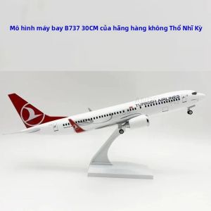 30Cm 1/130 Quy Mô Hãng Hàng Không Thổ Nhĩ Kỳ B737 Nhựa Mô Hình Máy Bay Đồ Chơi Giáo Dục Cho Trẻ Em Sưu Tập Máy Bay Quà Tặng