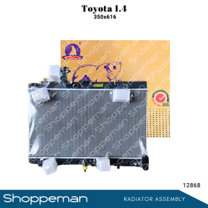 12868 UNIVERSAL TOYOTA 1.4 ENGINE RADIATOR ASSEMBLY A/T 350x616x16mm PA16 1ROW