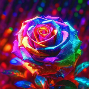 Huacan DIY Diamond Painting Flower Full Square Round Drill Mosaic Rose Fantasy Home Decor Handmade Gift Craft Kit