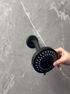 JUNMO 4inch Fixed Rainfall Showerhead Round Bathroom Shower Head Easy Installation For Bathroom Accessories
