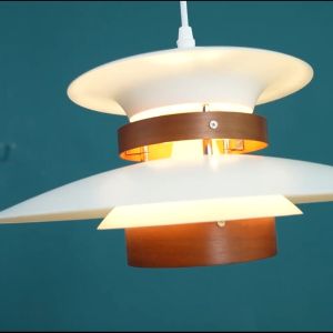 Japanese Theme Scandinavian Walnut Wood Pendant Light