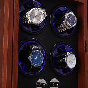 Watch Winder Box for Automatic Watches Mechanical Winders Quiet Motor 5 Rotation Mode Luxury Gift Wood High-End Storage
