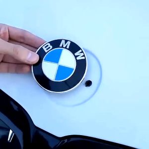 BMW 74mm/82mm Logo Emblem Badge Set for Hood/Bonnet - Front & Rear High-Quality Replacement