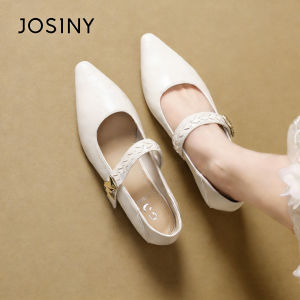Josiny | Shallow Mary Jane Shoes Comfortable Block Heels
