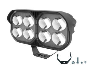 Newest Double LED Mini Driving Light Fog Light  for Motorcycle Headlight MDL Car（Various lighting modes）