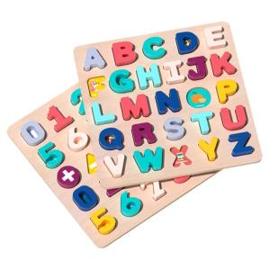 XIAOWANDOU | Bảng Đồ Chơi Giáo Dục Montessori với Chữ Cái và Số cho Trẻ 1-3 Tuổi