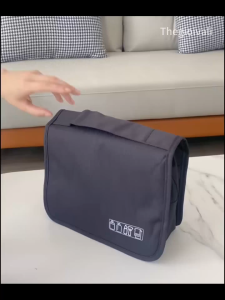 Túi Đựng Mỹ Phẩm Móc Treo Làm Bằng Vải Polyester Phân Nhiều Ngăn Chứa Nhỏ Gọn Tiện Mang Theo Du Lịch