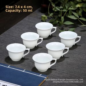 Anti-Scald Handle Mini Cup White and Blue