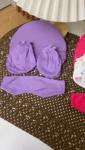 4in1 PAKET Topi + Sartaki + Kacamata Jemur New Born 0-3 Bulan / Sarung Tangan Kaki Bayi Baru Lahir / Perlengkapan Baby Laki Laki Perempuan Eyemask Newborn KiosBalitaFawa