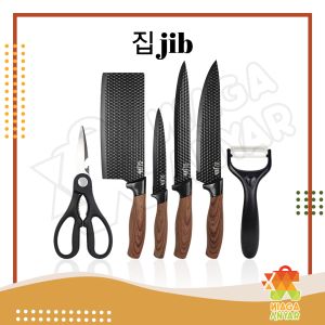 NA JIB Diamond Knives Set / Knife Set Diamond Anti Karat / Pisau Dapur Multifungsi Anti Lengket Stainless Steel