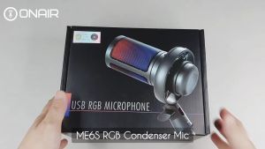 COD SHOUFEI Microphone Condenser USB Mikrofon Kondensor Studio RGB Light - ME6S / mikrofon youtuber vlog suara jernih lampu RGB warna warni menarik keren tren viral konten karaoke rekaman podcast paling di cari menangkap suara bising live streaming bagus