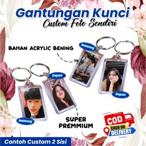 CUSTOM Keychain Foto Ganci Akrilik Proses Cepat