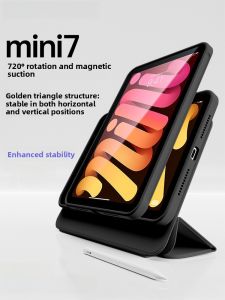 New 2025 iPad pro Protective Case Mini 76 Magnetic Air 7 Split Transparent Air 654 Rotating 720° Stand Apple 13 Inch Tablet 12 9 Anti-Fall Thin
