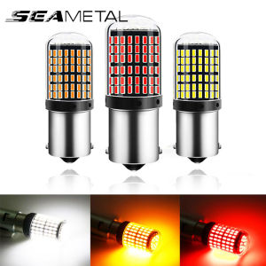 SEAMETAL Car LED Brake Light Bulbs Canbus 1156 1157 T20 BAU15S 21W 3014-144SMD Auto Brake Lamp Turn Signal Lights