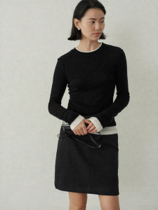 SHEITAOZI | Casual Versatile Round Neck Color Block Knit Top