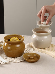Chinese Style Ceramic Pot with Lid Multi-Function Soup And Meat Stew Small Clay Pot for Cooking Porridge And Steaming Tea