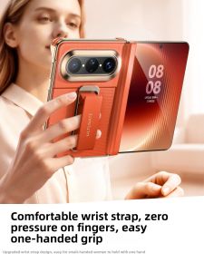 HANNUO | Korean Leather Phone Case Holder Wristband Rotate