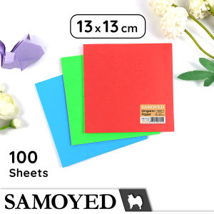 Kertas Lipat 2 Sisi / Two-Sided Origami Paper Samoyed ORP-R 13 x 13 cm 100 Lembar