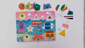 กระดานจิ๊กซอว์ Shapes รูปทรง (ใช้ร่วมกับปากกาพูดได้Talkingpenได้)แถมฟรี!!แฟลชการ์ด รูปทรงต่างๆ