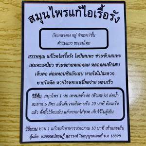 สมุนไพรแก้ไอเรื้อรัง ไอมีเสมหะ ขับเสมหะเหนียว ขยายหลอดลม บรรเทาหลอดลมอักเสบ เจ็บคอ หอบ หืด หายใจไม่สะดวก ตำรับแพทย์แผนไทย