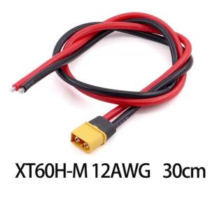 1PC XT60H-F/M 12AWG 10cm/30cm XT60E-F XT60H Plug Extension CordHigh Current Battery Electric Adjustment Plug