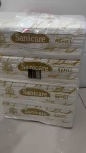 Sanicare Econo Box Premium Facial Tissue Refills (4 Packs) - 3 ply x 140 pulls