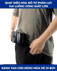 Quạt đeo hông tích điện Zlife 30000mAh quạt điều hoà treo thắt lưng đeo cổ kết hợp áo chống nắng pin trâu sử dụng mát mẻ cả ngày