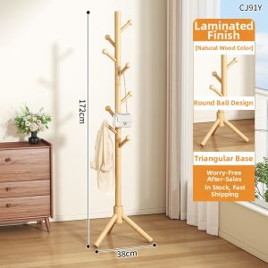 JIAJIESHI | Real Wood Coat Rack