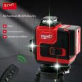 Milwaukee เลเซอร์วัดระดับสีเขียว16เส้น4D ปรับระดับได้ด้วยตัวเอง360การก่อสร้างด้วยเลเซอร์ที่มีประสิทธิภาพสูงในแนวนอนและแนวตั้ง. 