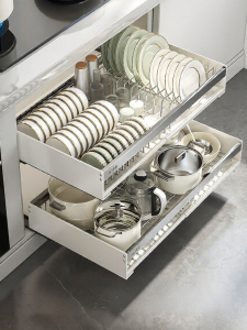 SHENGHUOXUANYAN | Drainable Easy Install Drawer Type Dish Rack Stainless Steel